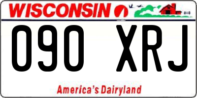 WI license plate 090XRJ