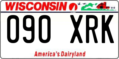 WI license plate 090XRK