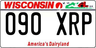 WI license plate 090XRP
