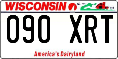 WI license plate 090XRT