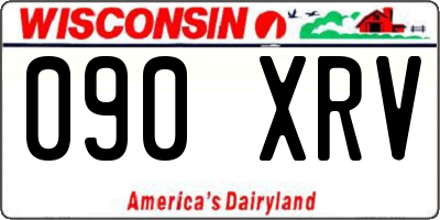 WI license plate 090XRV