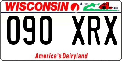 WI license plate 090XRX