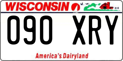 WI license plate 090XRY