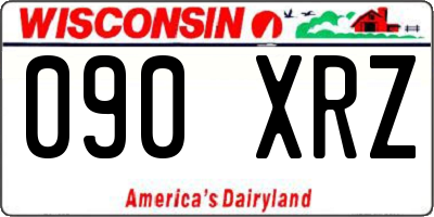 WI license plate 090XRZ