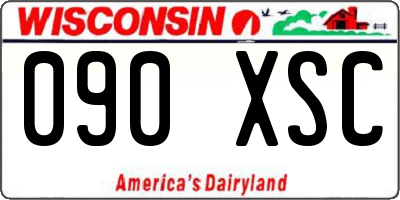 WI license plate 090XSC