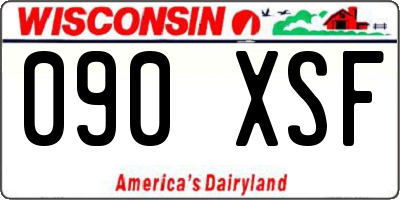 WI license plate 090XSF