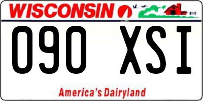 WI license plate 090XSI