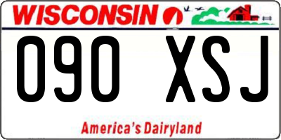 WI license plate 090XSJ