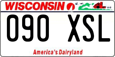 WI license plate 090XSL