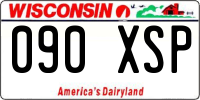 WI license plate 090XSP