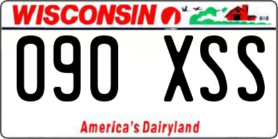 WI license plate 090XSS