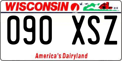 WI license plate 090XSZ