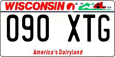 WI license plate 090XTG