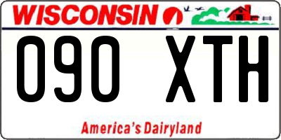 WI license plate 090XTH