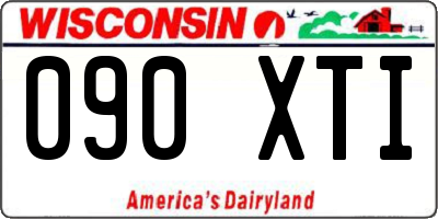 WI license plate 090XTI