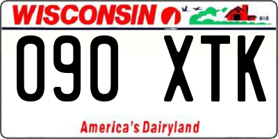 WI license plate 090XTK