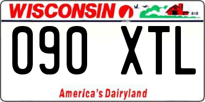WI license plate 090XTL