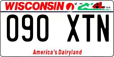 WI license plate 090XTN