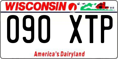 WI license plate 090XTP