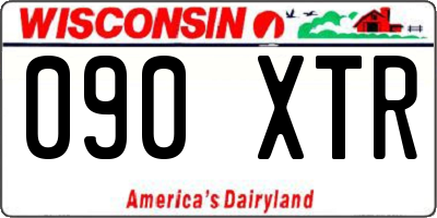 WI license plate 090XTR