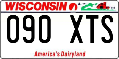 WI license plate 090XTS