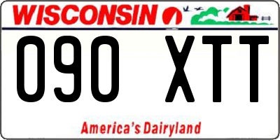 WI license plate 090XTT