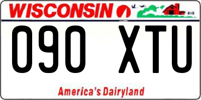 WI license plate 090XTU