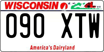WI license plate 090XTW