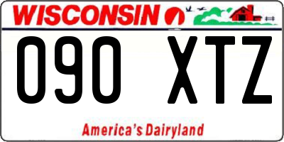 WI license plate 090XTZ