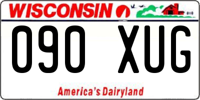 WI license plate 090XUG