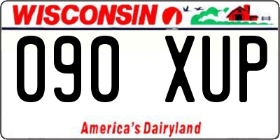 WI license plate 090XUP