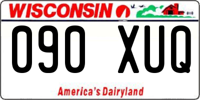 WI license plate 090XUQ