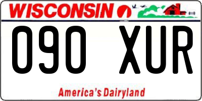 WI license plate 090XUR