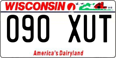 WI license plate 090XUT