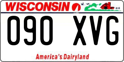 WI license plate 090XVG