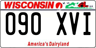 WI license plate 090XVI