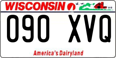 WI license plate 090XVQ