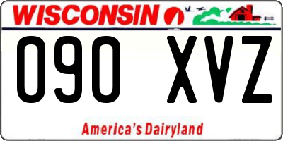 WI license plate 090XVZ