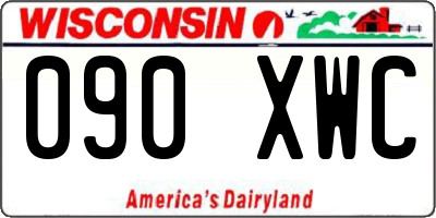 WI license plate 090XWC