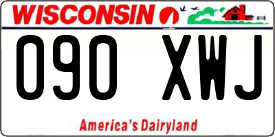 WI license plate 090XWJ