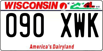 WI license plate 090XWK