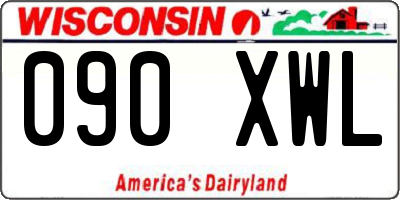 WI license plate 090XWL