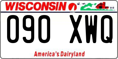 WI license plate 090XWQ