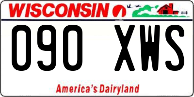 WI license plate 090XWS