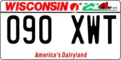 WI license plate 090XWT