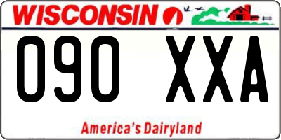 WI license plate 090XXA
