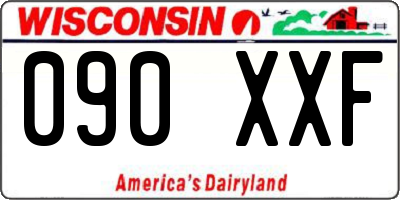 WI license plate 090XXF