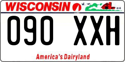 WI license plate 090XXH