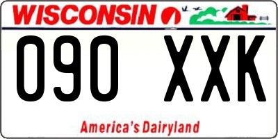 WI license plate 090XXK