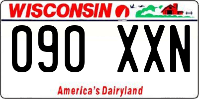 WI license plate 090XXN